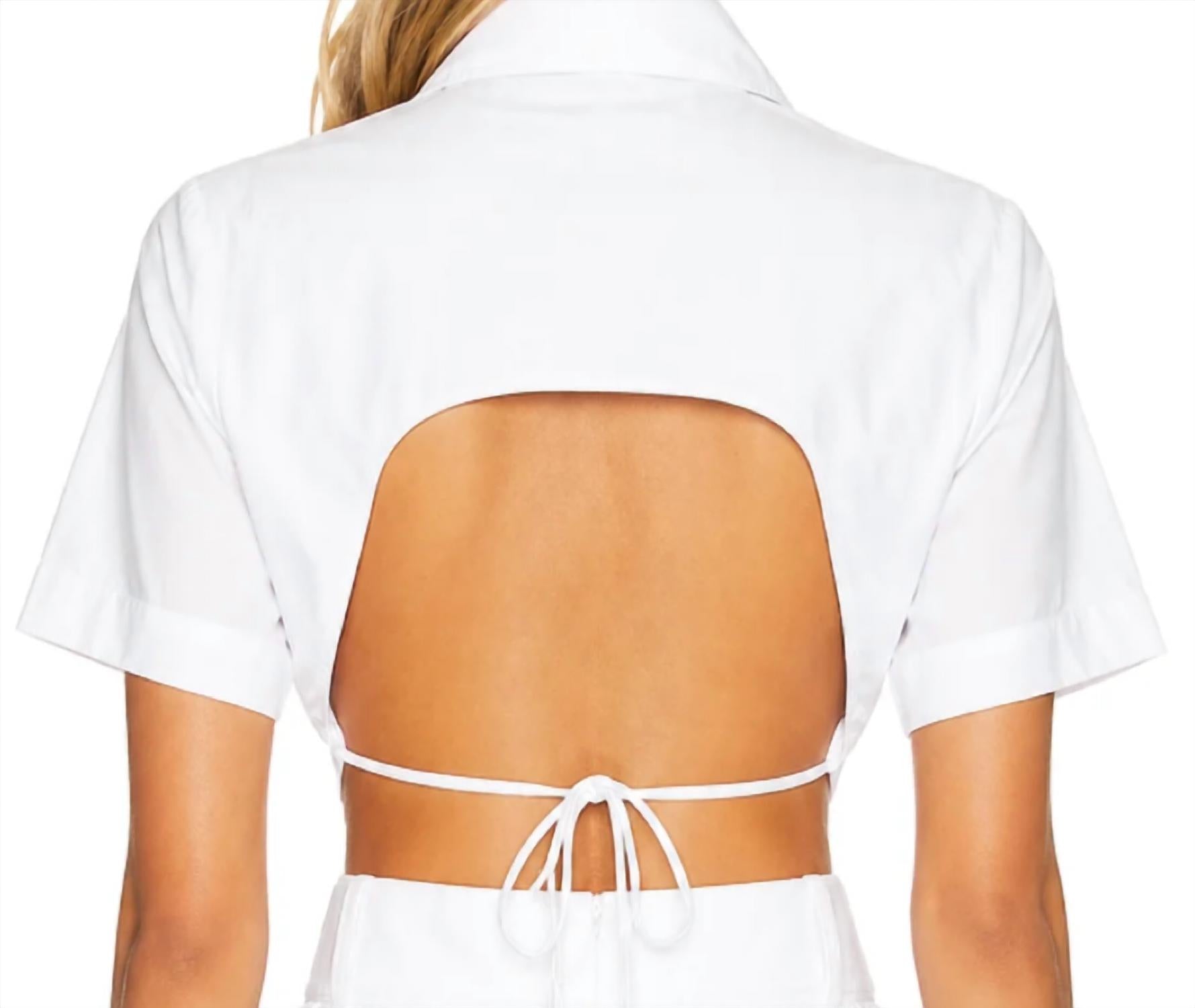 Matthew Bruch - Cropped Tie Back Button Up