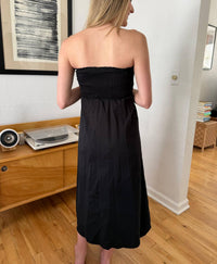 Needii - Ophelia Ruched Strapless Midi Dress