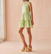 OMIKA Elsie Mini Dress in laila agave - women's dress - alternate view