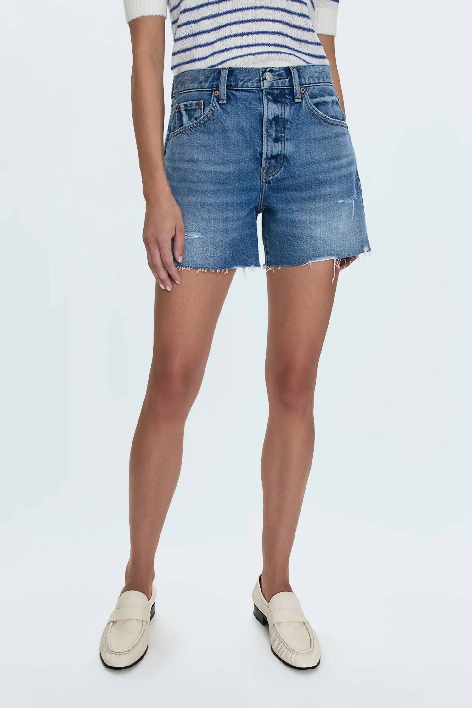 PISTOLA Andie High Rise Vintage Cut Off Short in thesis distressed - women's shorts - view 4