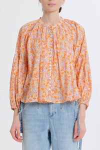 Something Navy - Long Sleeve Flowy Button Up Top