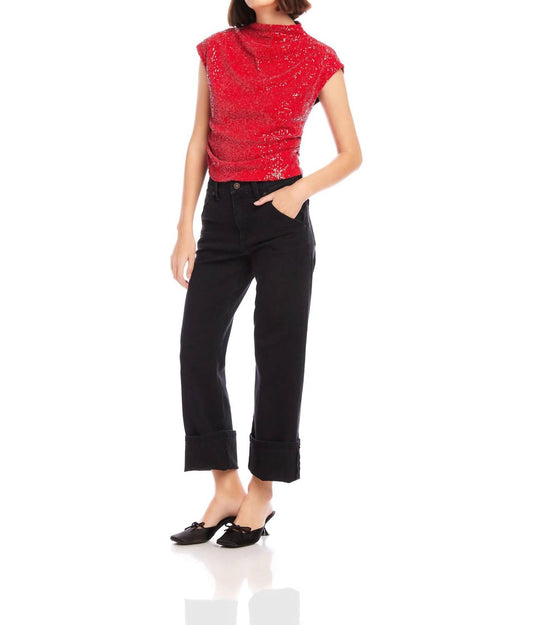 Fifteen Twenty - Sequin Scrunch Top