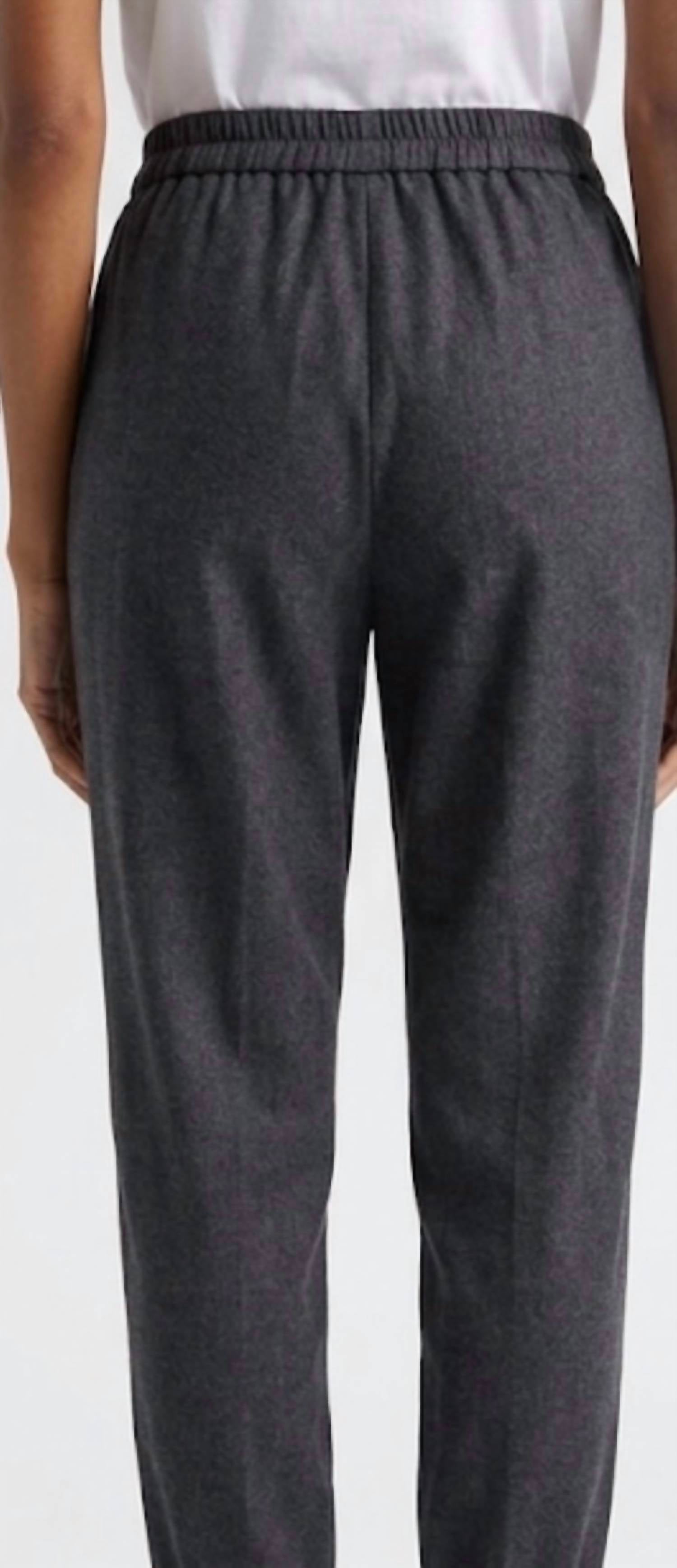 Stella McCartney Iconic Flannel Jogger in ash grey - women's pants - detail view