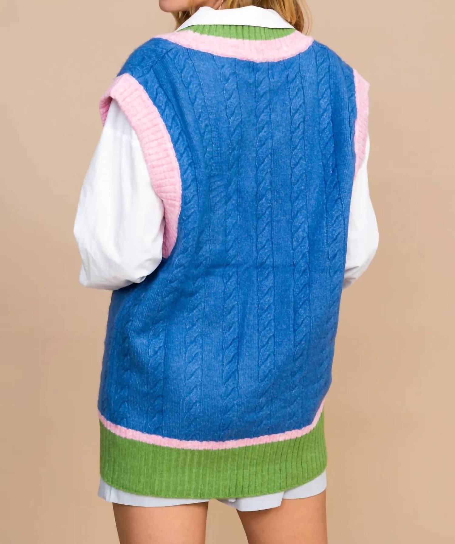 Frnch - Color Block Sweater Vest