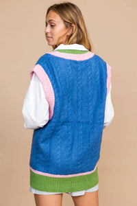 Frnch - Color Block Sweater Vest