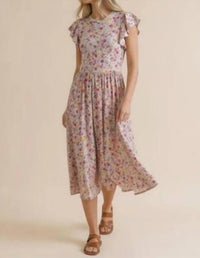 Haptics - Folded Ruffle Short Sleeve Babydoll Dress- Plus