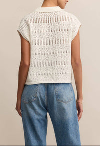Z Supply - "rise Up" Button Front Collared Top