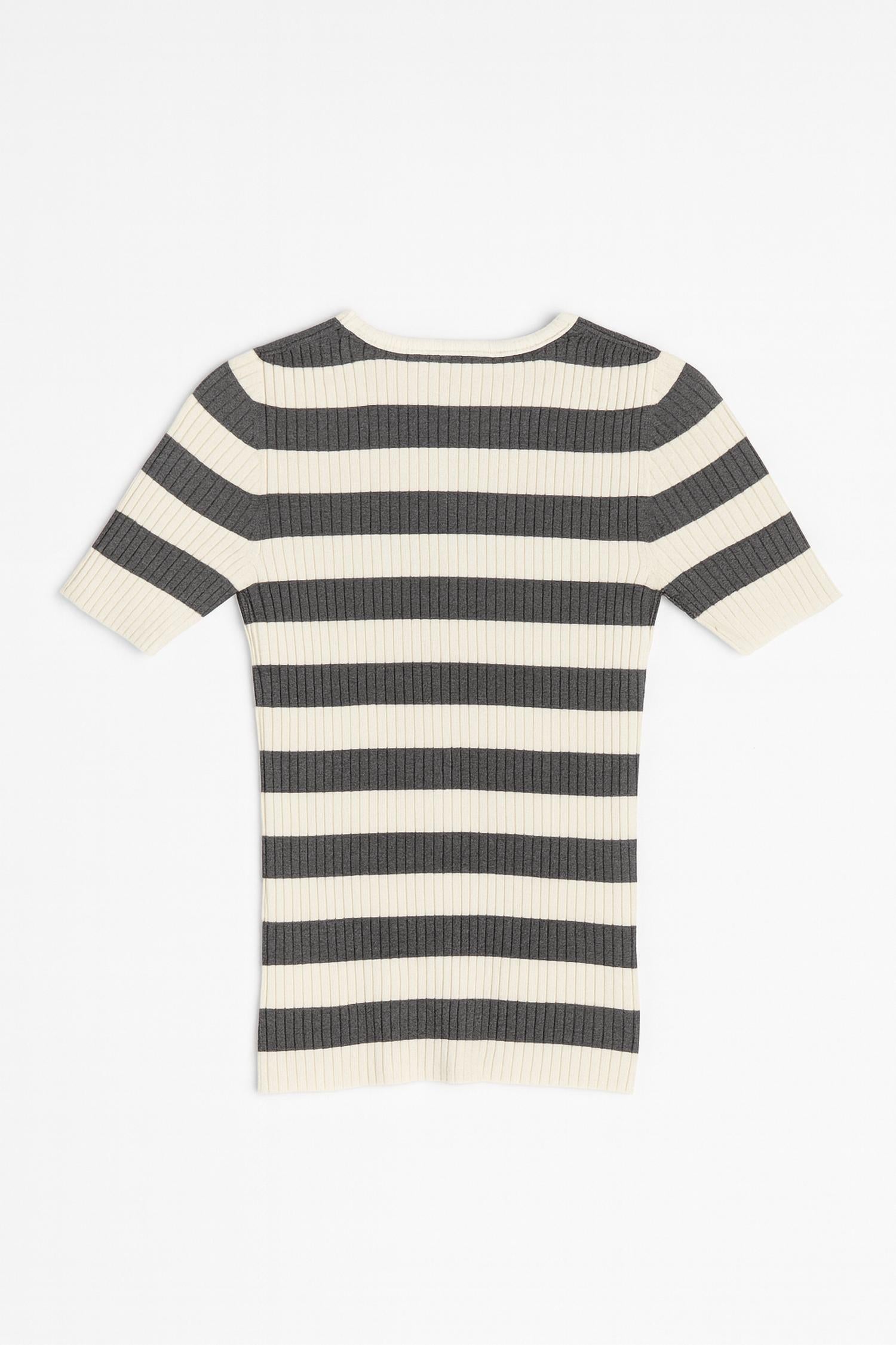 Majestic Filatures - Women's Merino Superfine Rib Knit Short Sleeve Crewneck Top
