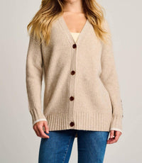 LISA TODD Shake It Up Wool Blend Cardigan in oatmeal - women's cardigan