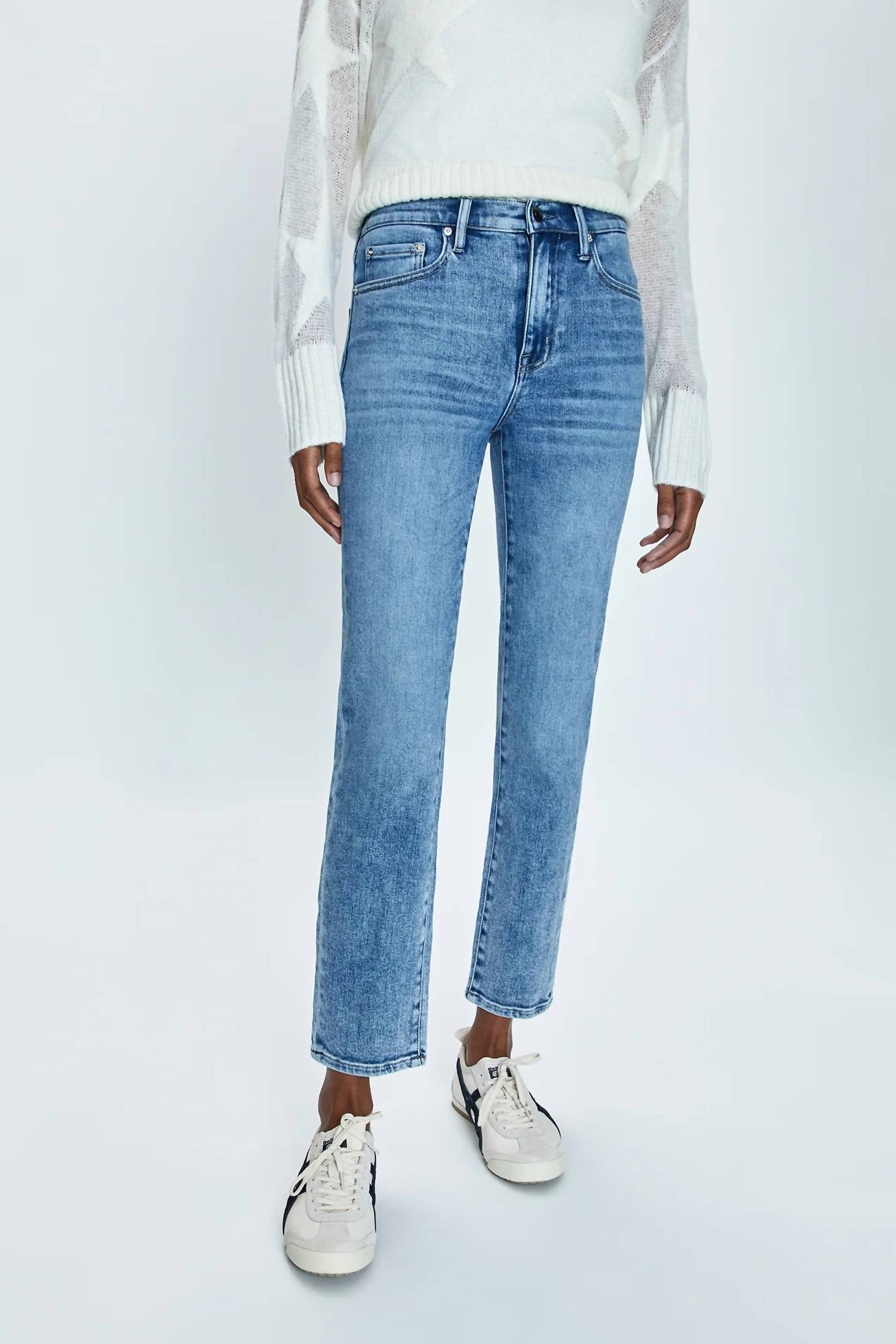 PISTOLA Madi High Rise Modern Slim Jeans in silver lake - women's jeans - detail view