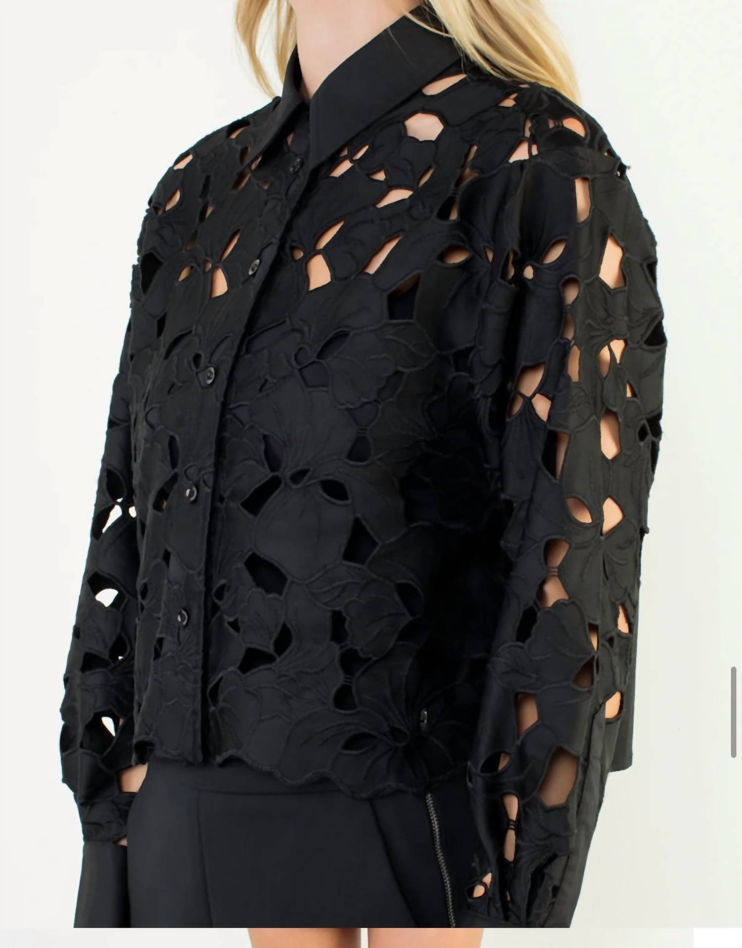 Thml - Berkley Eyelet Long Sleeve Top