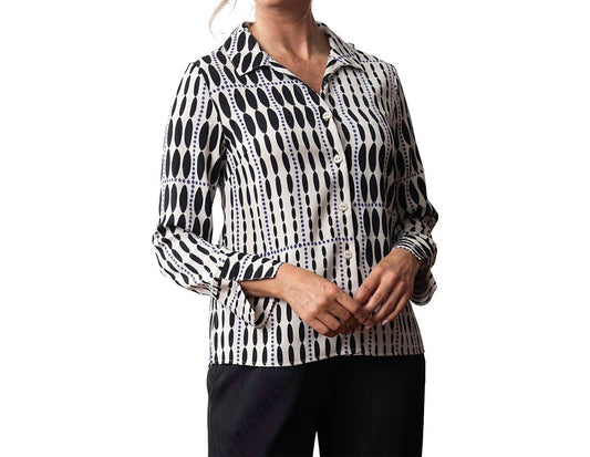 Olivia By Habitat - Crepe Georgette V-neck Buttondown Shirt