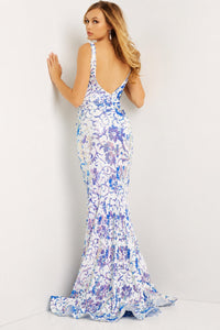 Jovani - Sequin Fitted Gown