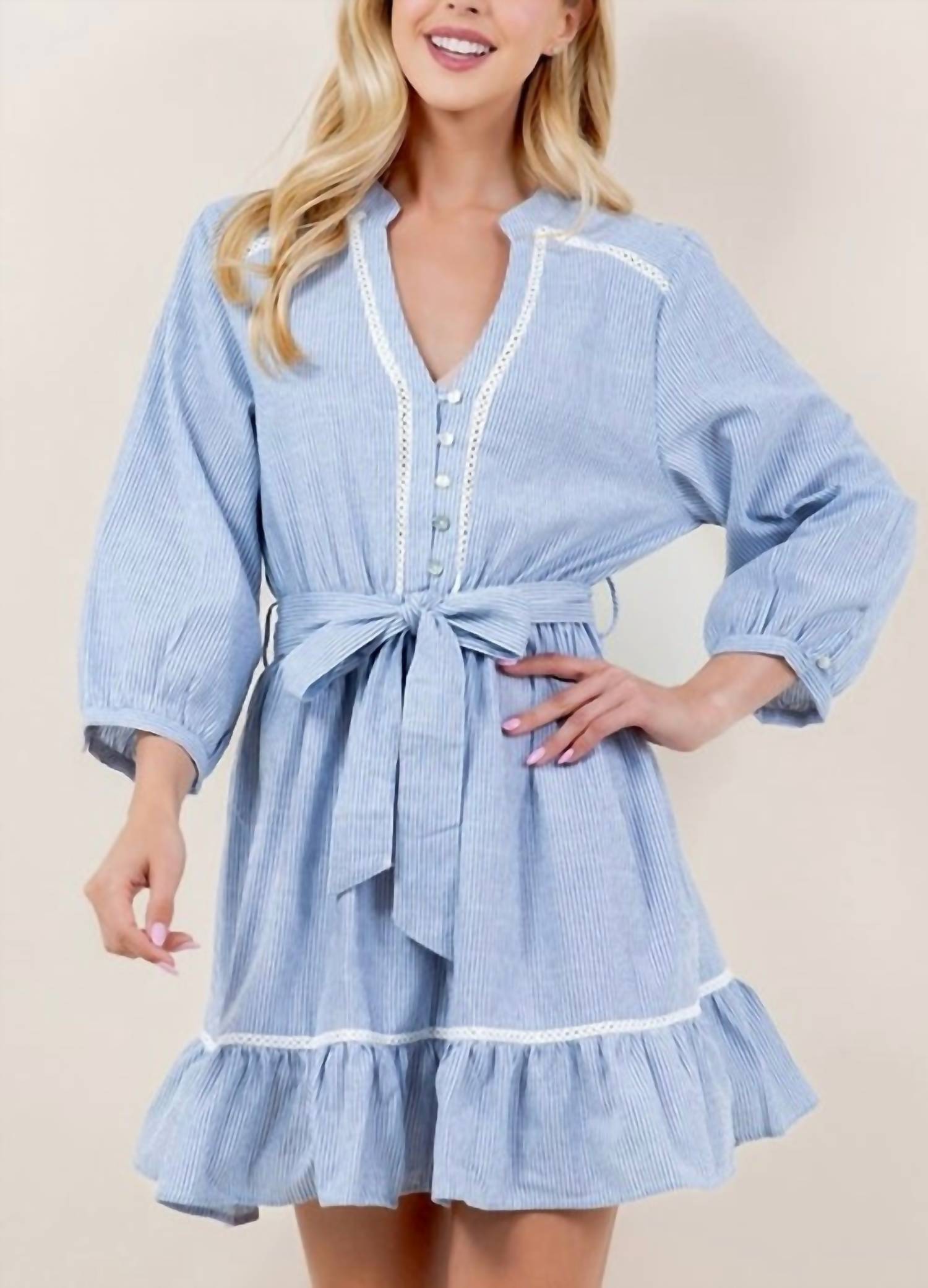 Sundayup - BRIANNA BELTED MINI DRESS