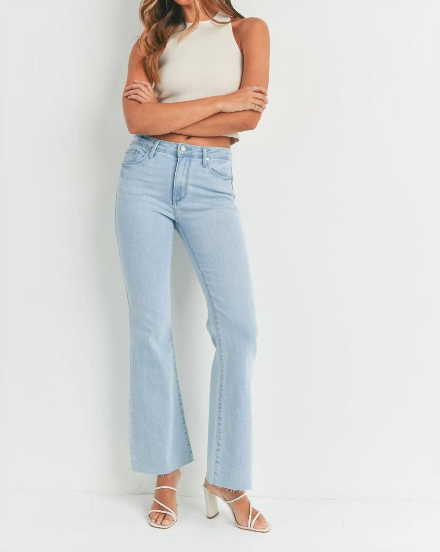 Just Black Denim - High Rise Scissor Cut Flare Jeans