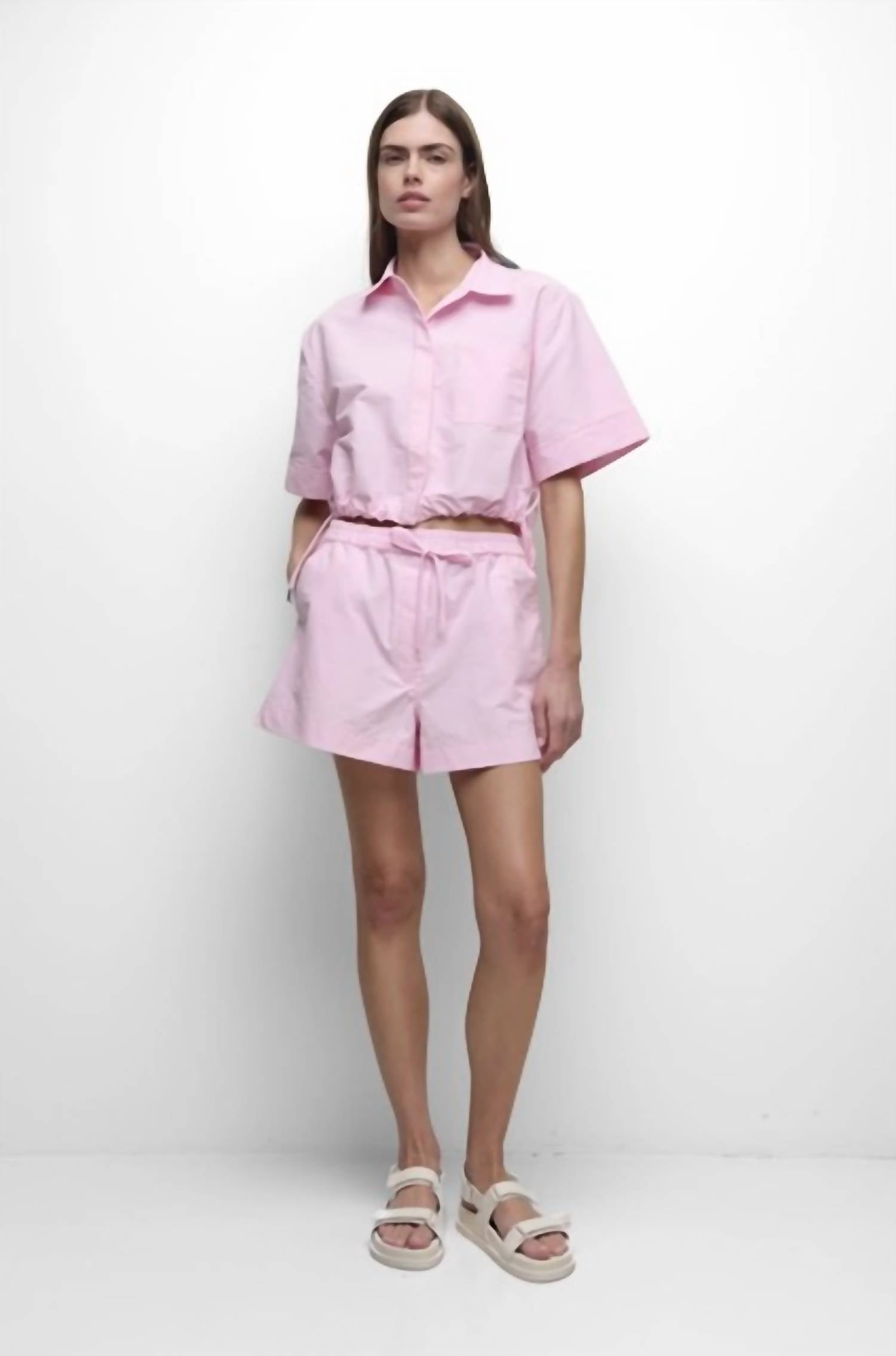 Simkhai - Ryett Short Sleeve Cropped Shirt
