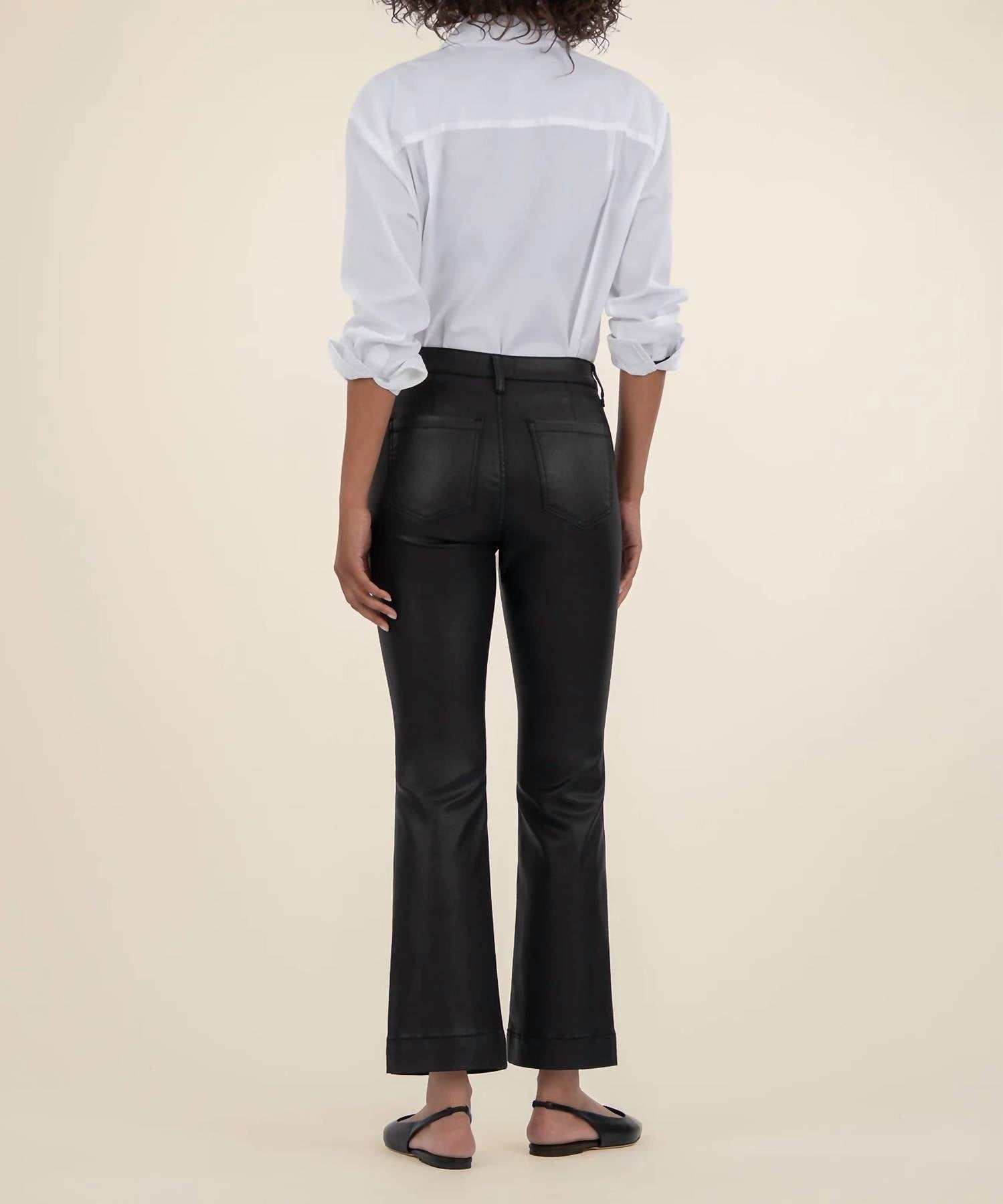 Kut From The Kloth - Kelsey Coated High Rise Ankle Flare Pants