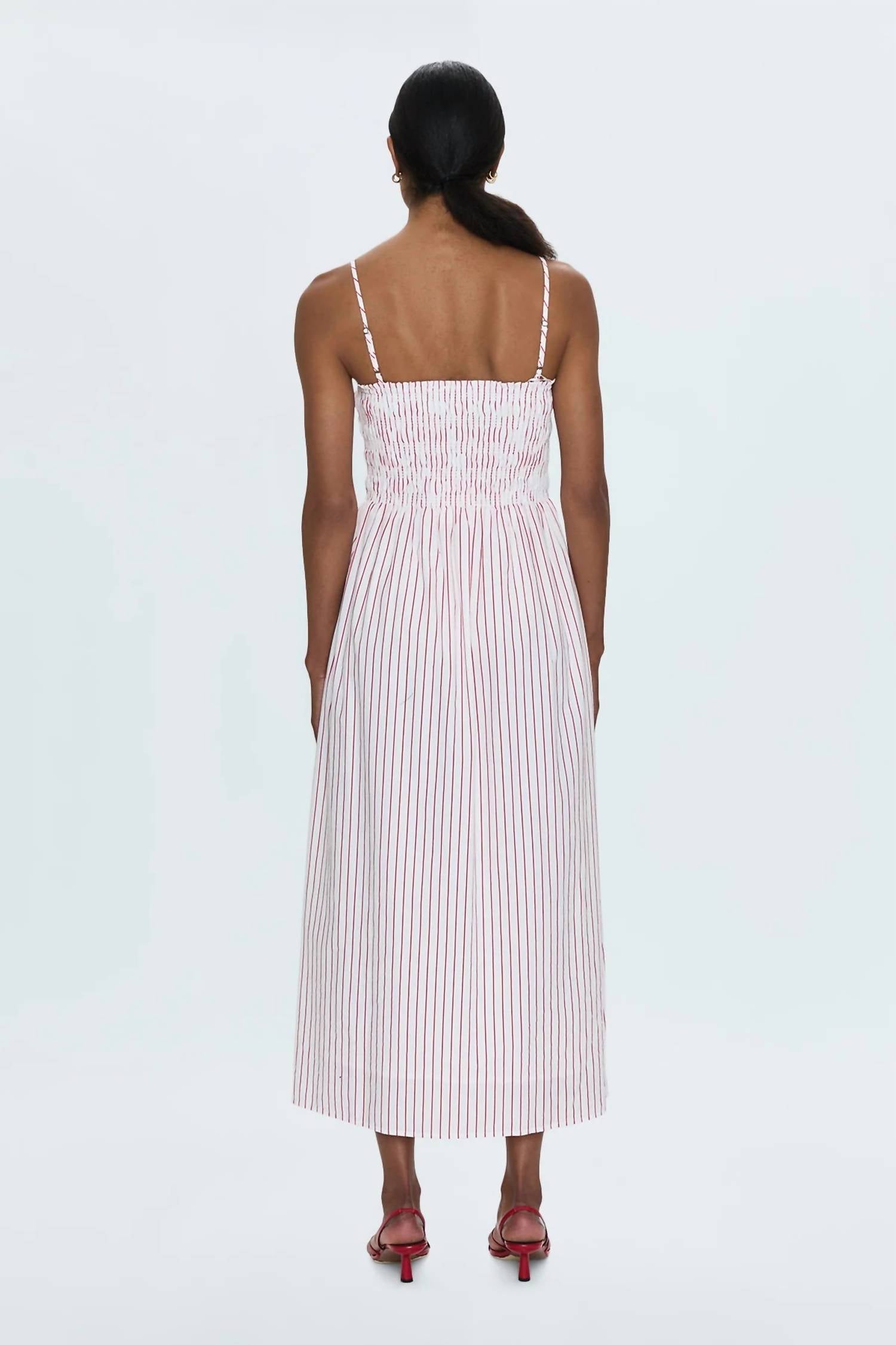 PISTOLA Bianca Dress in red white stripe - women's dress - view 4
