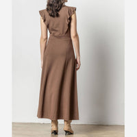 Lilla P - Flounce Trim Maxi Dress