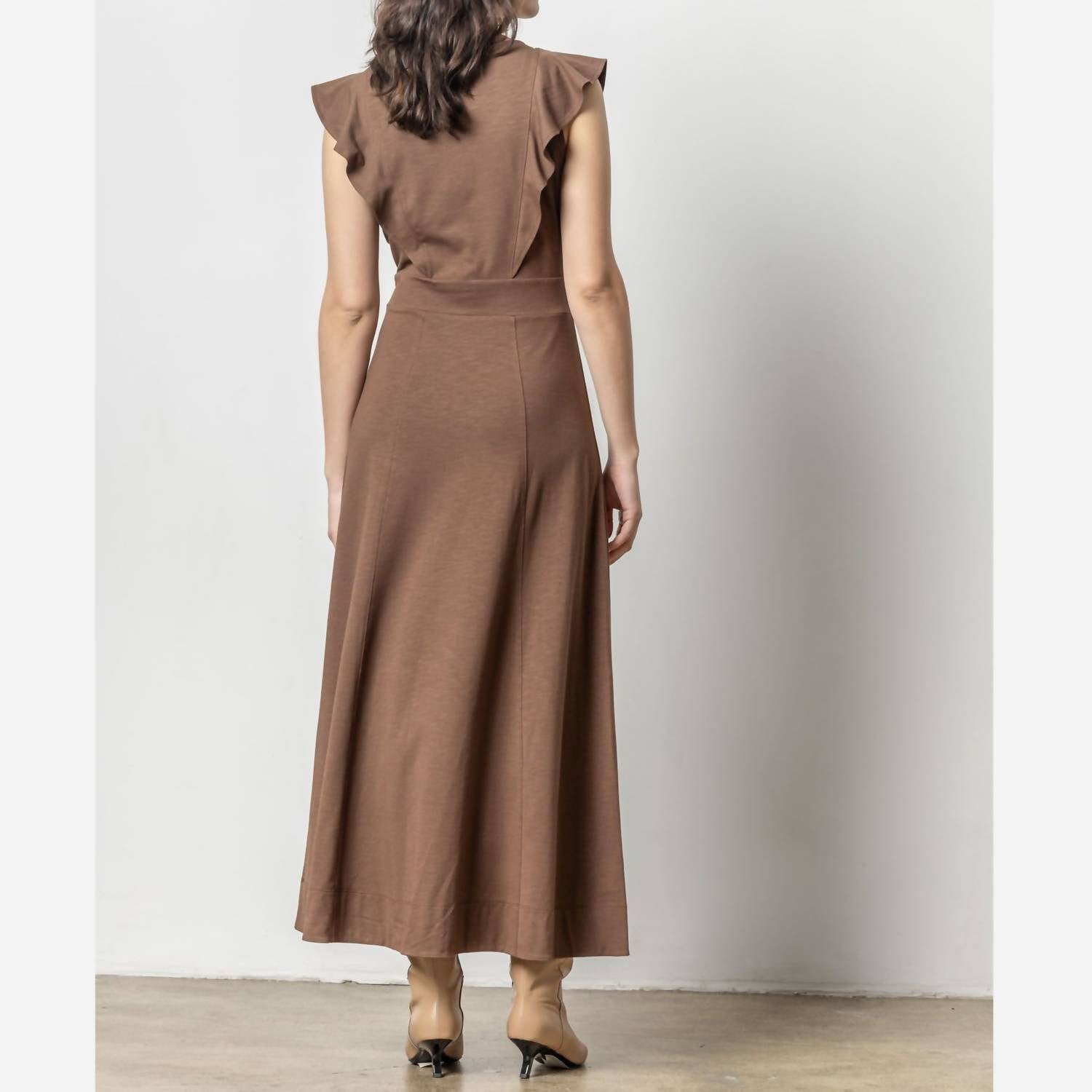 Lilla P - Flounce Trim Maxi Dress