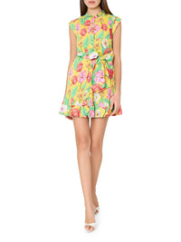 Milly - Joan Tulip Rosette Pleated Dress