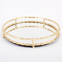 8 Oak Lane - Bamboo Round Mirrored Tray