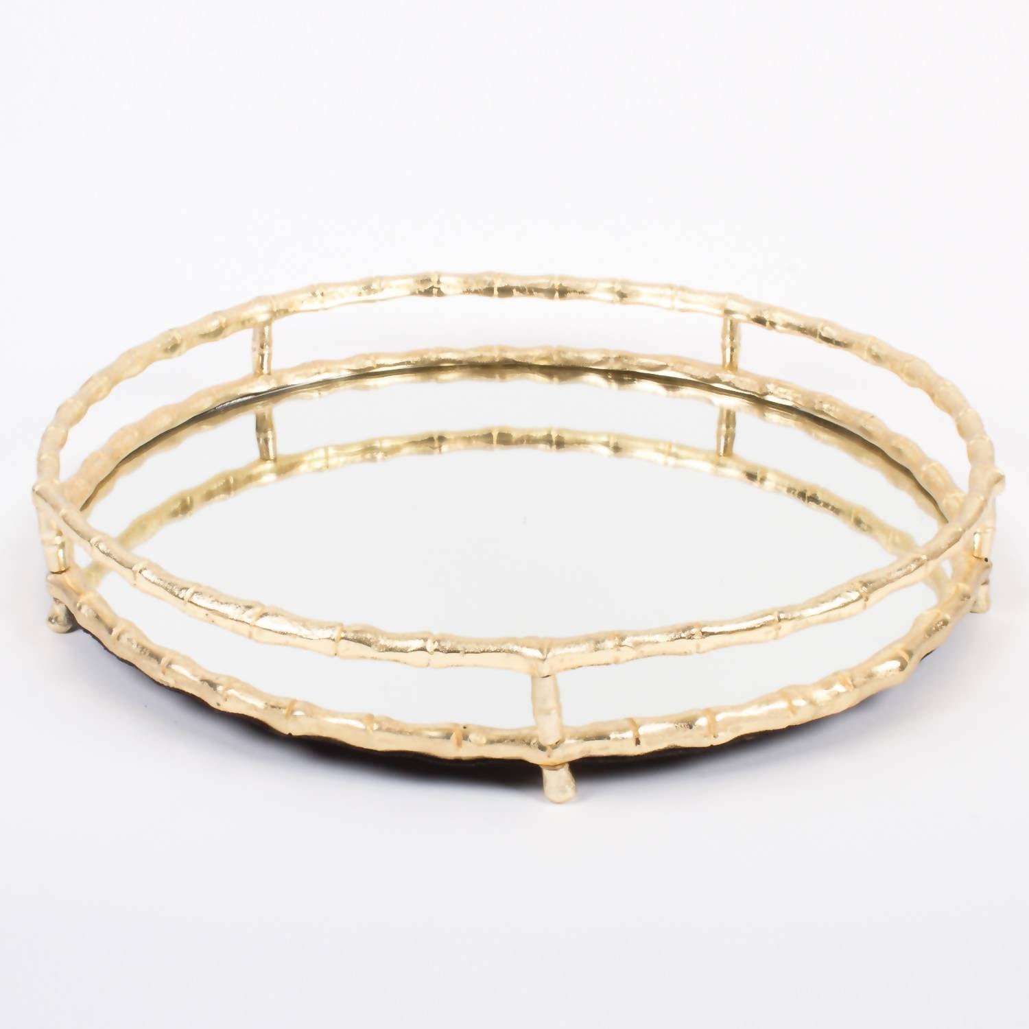 8 Oak Lane - Bamboo Round Mirrored Tray