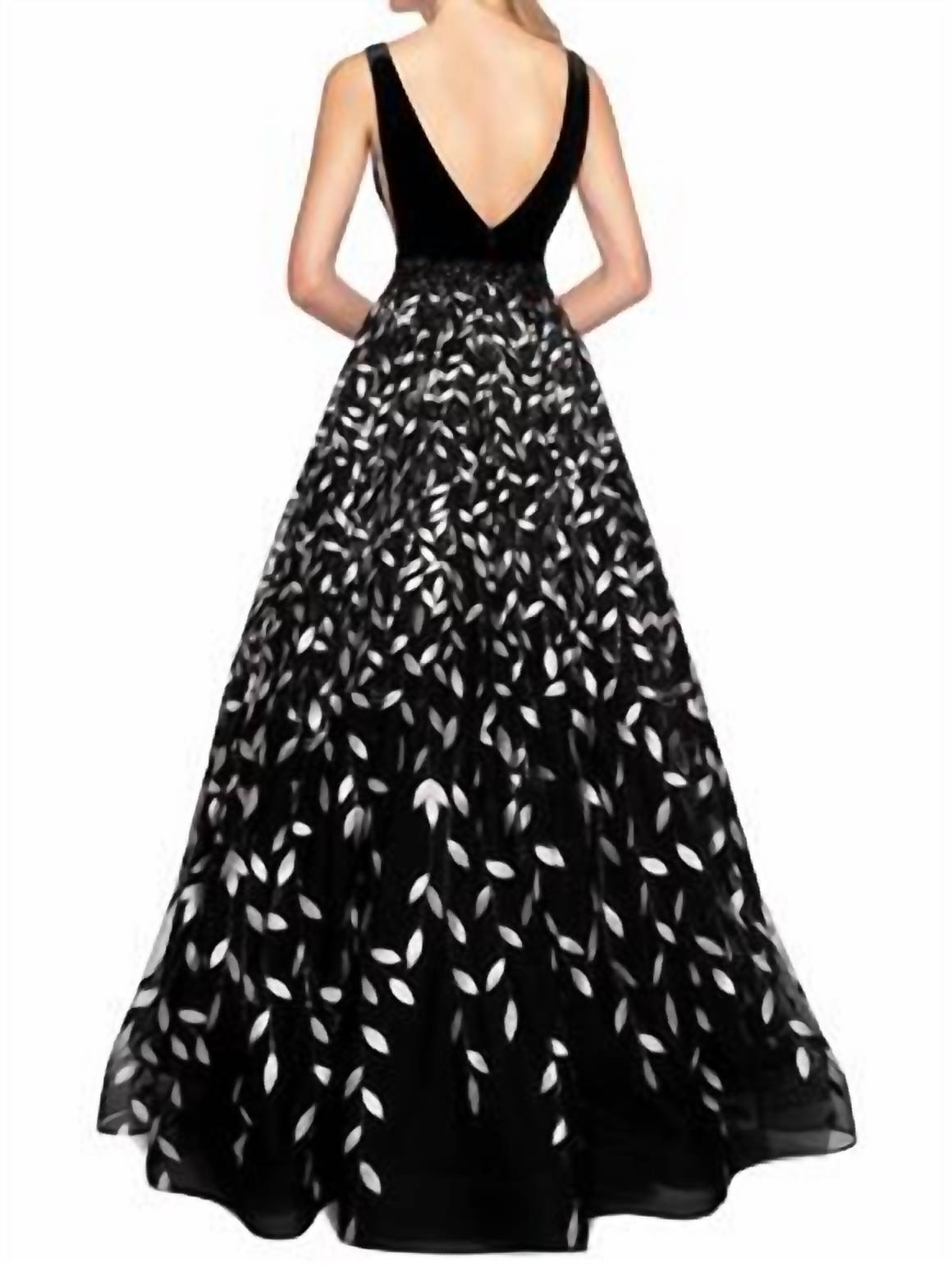 Velvet floral gown
