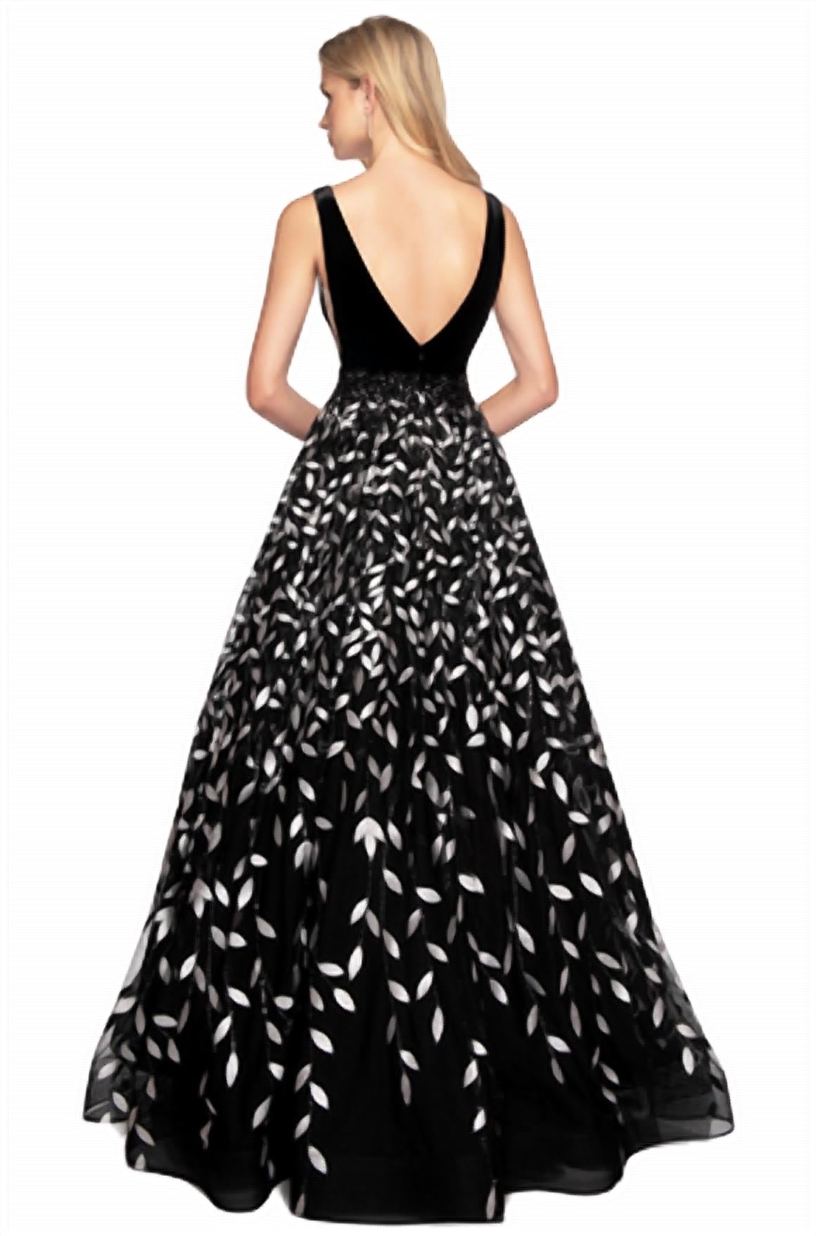 Velvet floral gown