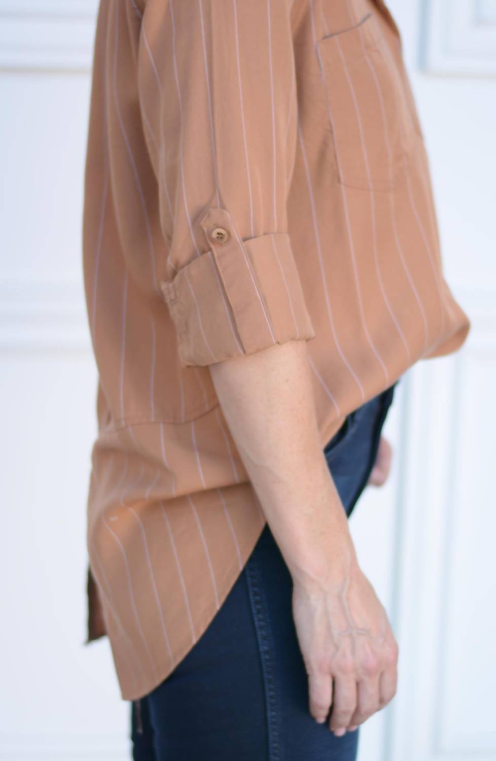 Riley Terra White Stripe Blouse