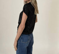 Six/Fifty - Sequined Twist Top