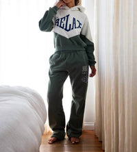 The Mayfair Group - Scan To Relax Wide Leg Sweatpants
