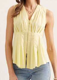 Entro - Sunny Zip Peplum Top