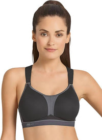Anita Dynamix Star Sports Bra in black anthracite - women's intimate