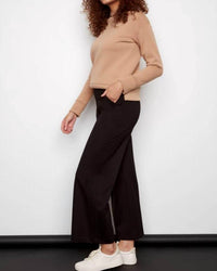 I Love Tyler Madison - Roxanne Solid Ponte Wide-leg Pant