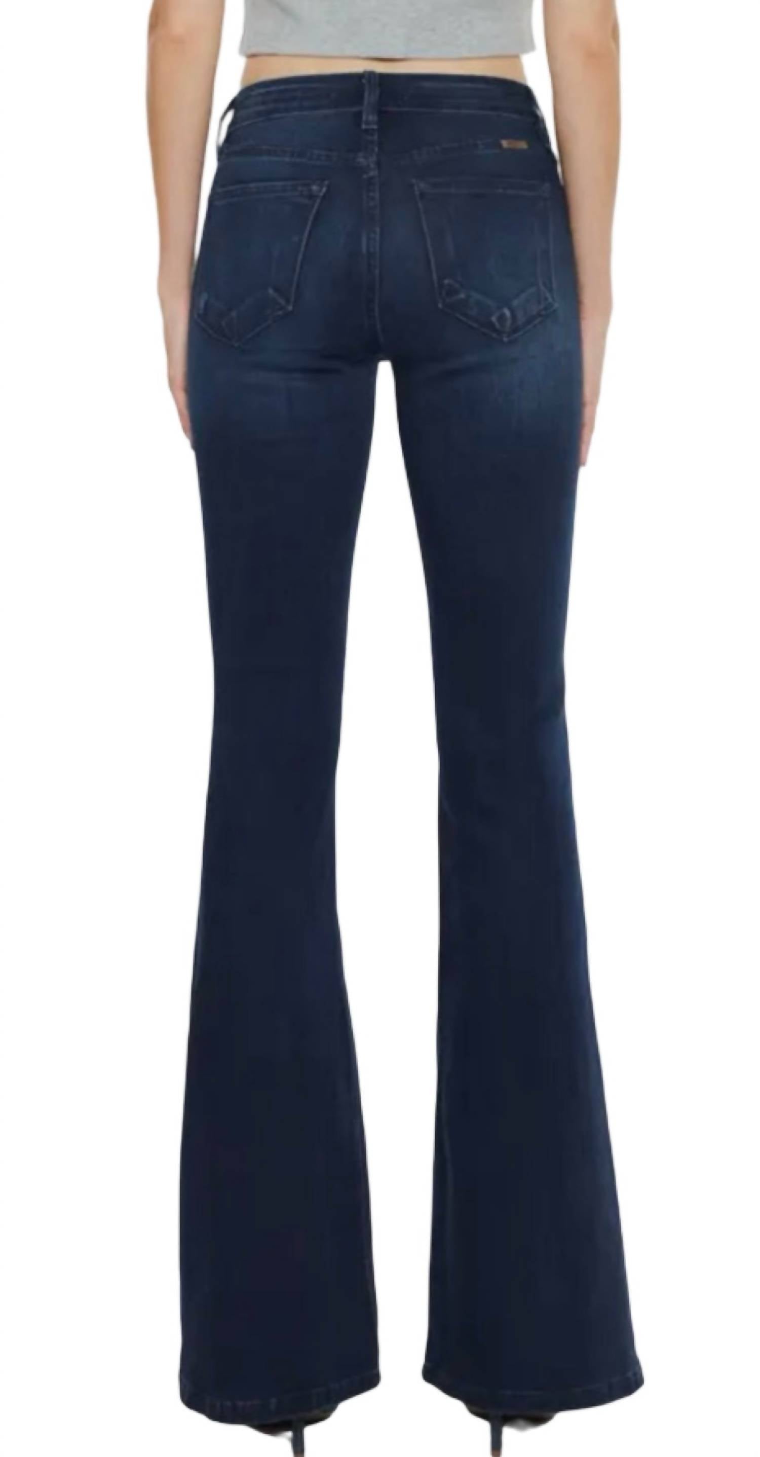 Kancan - Women's Mid Rise Flare Jeans