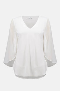 Joseph Ribkoff - Silky Knit Straight Tunic With Chiffon Tulip Sleeves