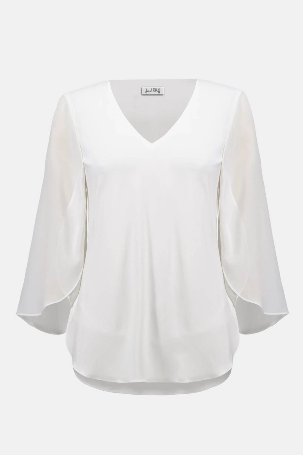 Joseph Ribkoff - Silky Knit Straight Tunic With Chiffon Tulip Sleeves