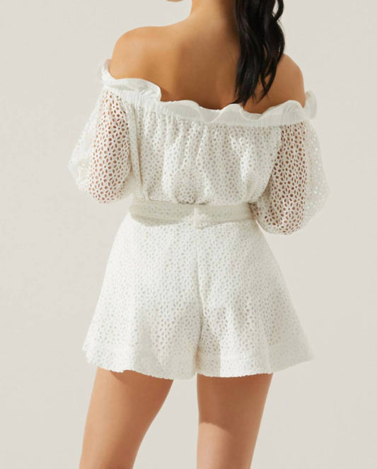 Astr - Brissa Eyelet Off Shoulder Top