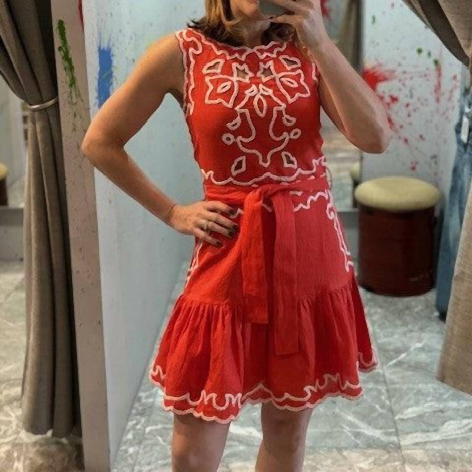 Karina Grimaldi - Embroidered Mini Dress