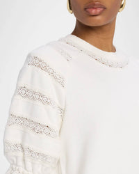 Rails Aggy Puff Sleeve Sweatshirt in ivory - women's top - view 4
