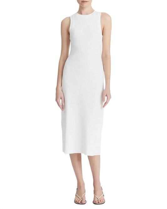 Vince - Ribbed High-Neck Tank Dress