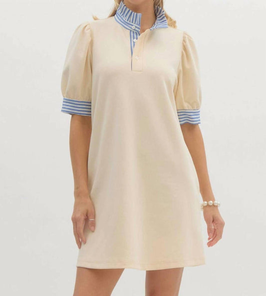 Entro - Ruffle Collared Mini Dress