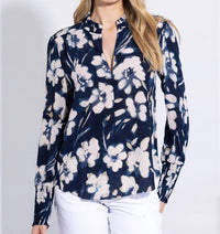 Go by Go Silk Soft Spoken Blouse in fair winds - women's blouse