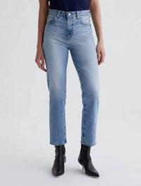 AG Jeans Saige Wide Leg Crop Jean in 22 year whisper - women's jeans - detail view
