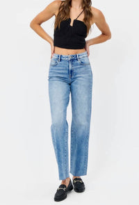 Hidden - Ella High Rise 32” Inseam Classic Straight Jeans