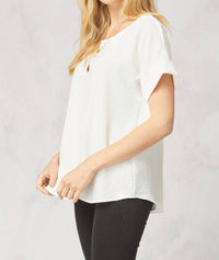 Entro - Short Sleeve Scoop Neck Top