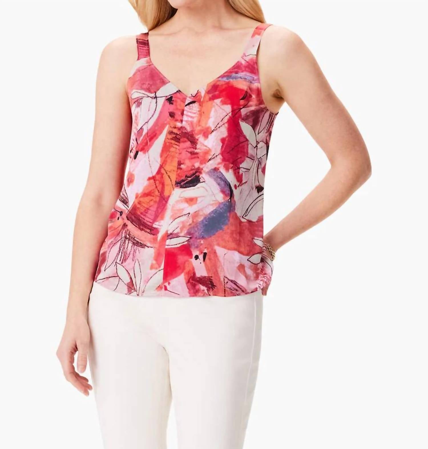 Nic + Zoe - Sloane Scribble Bouquet Crepe Cami