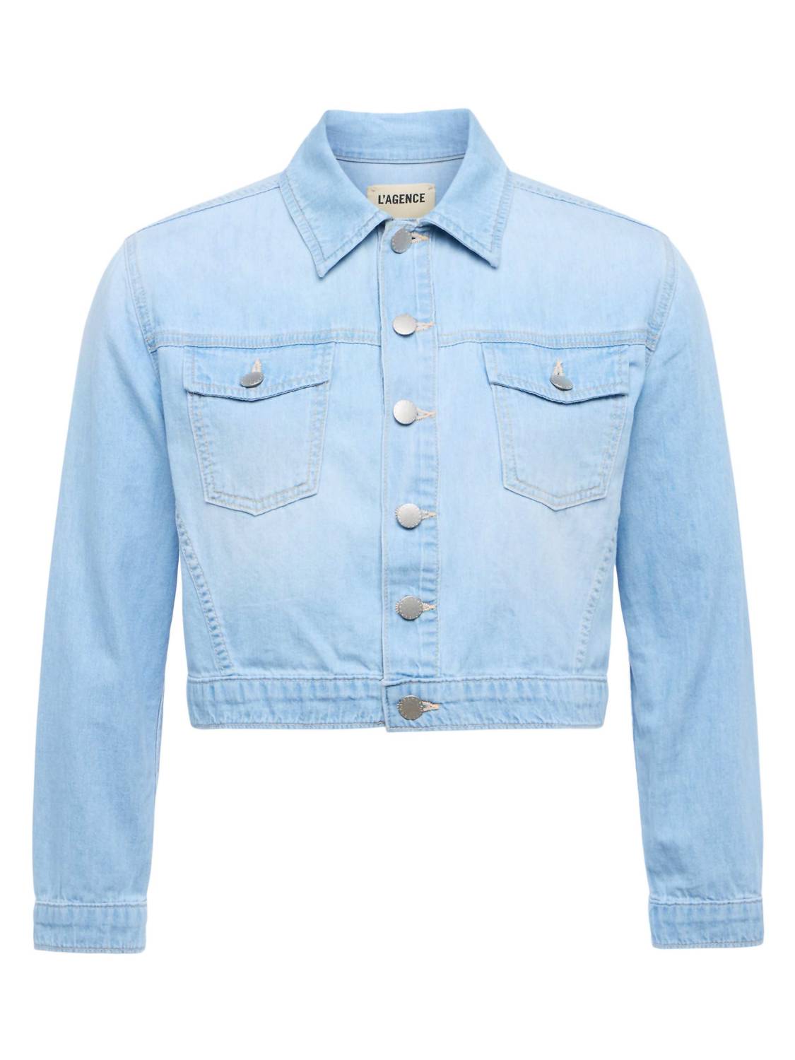 L'Agence - Koda Cropped Chambray Jacket