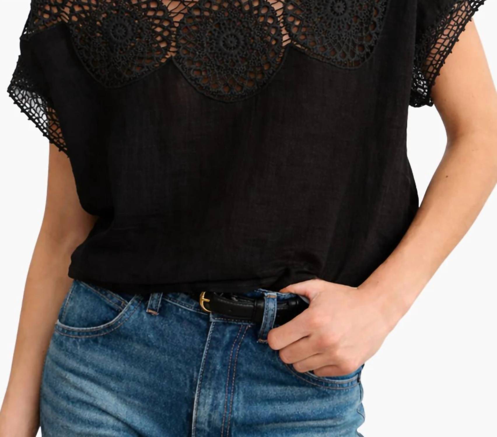 Nili Lotan - Calia Crochet Cropped Top
